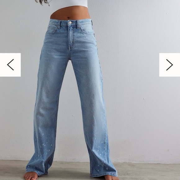 NWT Free People women’s Tinsley Baggy High Rise Jeans Bright Eyes Wash Size 24 - Picture 3 of 16